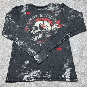 Affliction Black and Red Short Sleeve Tee